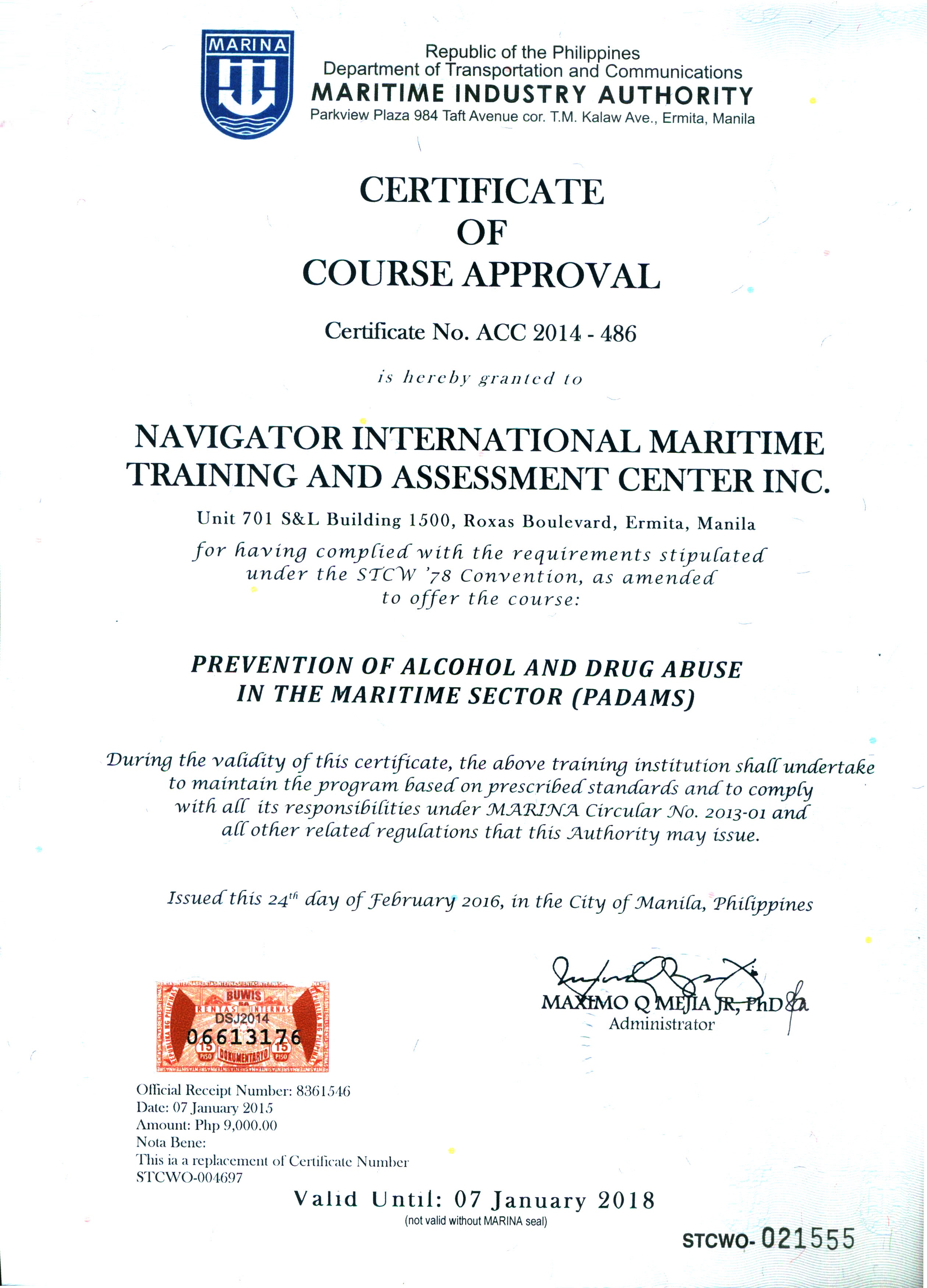Prevention of alcohol and drug abuse in the maritime sector